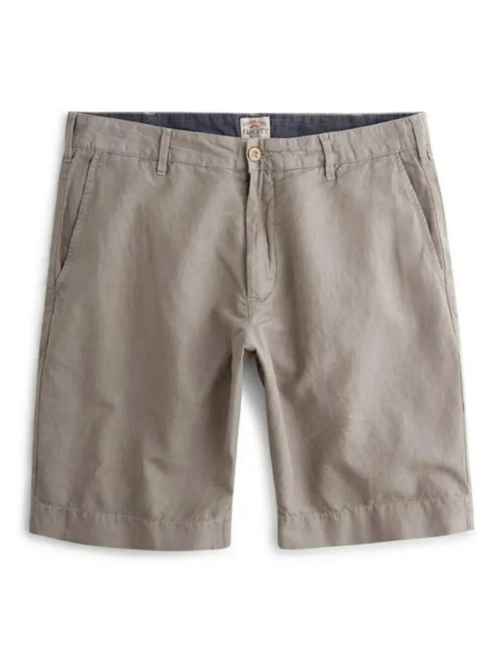 Faherty Men's Malibu Linen Blend Gray Shorts Size 42